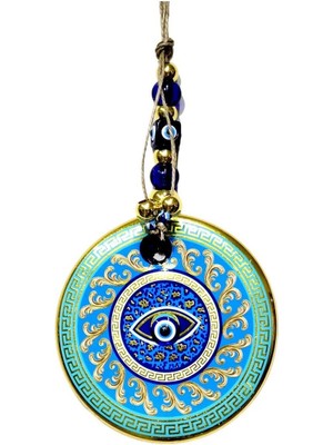 Yaldızlı Turkuaz Cam Duvar Süsü Şık ve Modern Tasarım