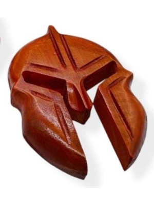 Otantik Çarşı Ahşap Gladyatör Maske Duvar Dekoru 20X13 Cm.