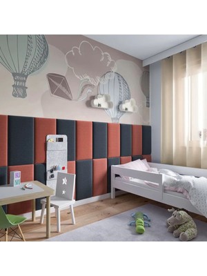 60*30 cm Kumaş Kaplı 3D Duvar Paneli (1 Adet)