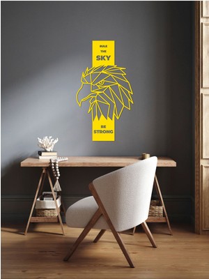 Ahşap Geometrik Kartal Dekoru Ev Hediyesi. Duvar Sanatı, Güçlü Figür, Oturma Odası Için Estetik