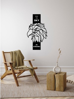 Ahşap Geometrik Kartal Dekoru Ev Hediyesi. Duvar Sanatı, Güçlü Figür, Oturma Odası Için Estetik