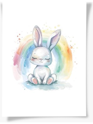 Rainbow Bunny | Çocuk Odası Tablo