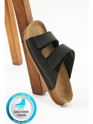 Albishoes Charlie Çift Cırtlı Çift Bantlı Yumuşak Rahat Taban Anatomik Günlük Bantlı Kadın Terlik