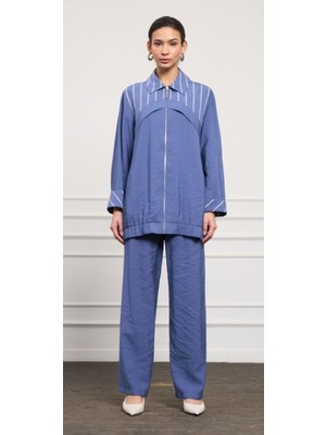 Nuss Pantolonlu Takım Indigo 1048