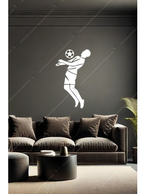 Futbol Halı Saha Göğüs Kontrol Ahşap Duvar Süsü Dekoratif