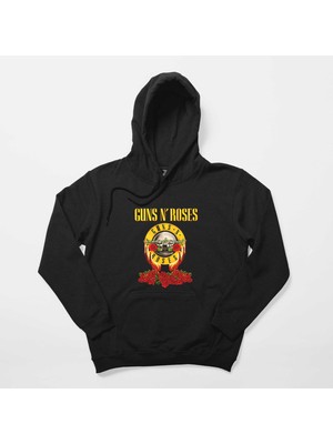 Guns N Roses Hands And Light Siyah Kapşonlu Sweatshirt Hoodie