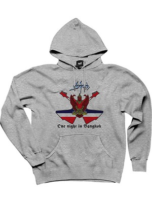 Sodom One Night In Bangkok Gri Kapşonlu Sweatshirt Hoodie