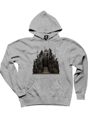 Human History Gri Kapşonlu Sweatshirt Hoodie