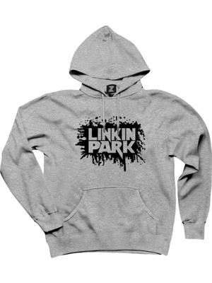 Linkin Park Underground Gri Kapşonlu Sweatshirt Hoodie