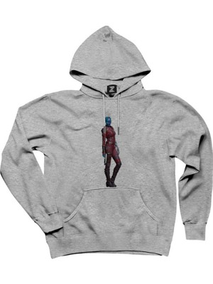 Galaksinin Koruyucuları Nebula Gri Kapşonlu Sweatshirt Hoodie
