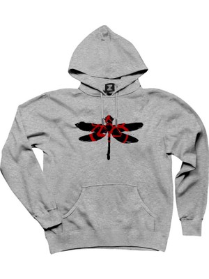 Coheed And Cambria Butterfly 2 Gri Kapşonlu Sweatshirt Hoodie