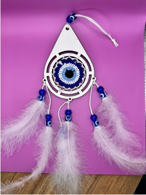 Nazar Boncuklu El Yapımı Rüya Kapanı - Duvar Süsü