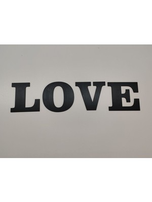 Love Duvar Yazısı 3 mm Siyah Mdf (15 cm Harf)