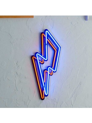 Flash Neon Metal Duvar Dekor Hız Temalı