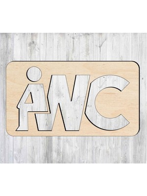 Akça Ağaç Ahşap Wc Tuvalet Kapı Yönlendirme Levha Duvar Dekoru Kapı Süsü Cafe Ofis Için