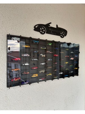 Pleksi Kapak 100 Lü Oyuncak Araba Rafı