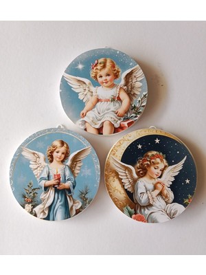 Melek Temalı 3 Lü Duvar Süsü