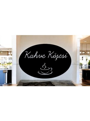 Kahve Köşesi Siyah Ahşap Duvar Dekorasyonu