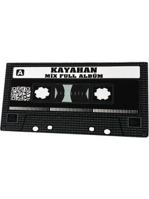 Kayahan Mix Full Albüm Yazılı Teyp Kaset Tasarımlı Ahşap Mdf Duvar Süsü