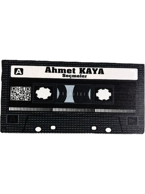 Ahmet Kaya Seçmeler Yazılı Teyp Kaset Tasarımlı Ahşap Mdf Duvar Süsü