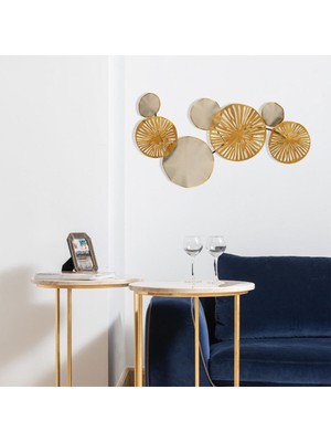 Metal Krem Dore Ev Ofis Duvar Süsü 35X79CM