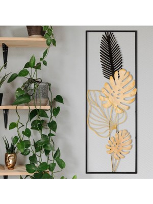 Metal Yaprak Duvar Süsü 32X90CM
