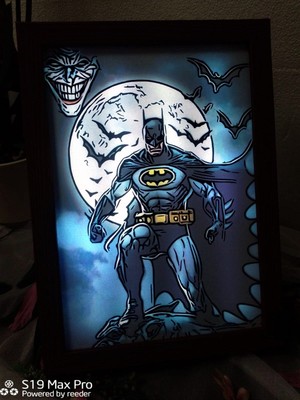 Batman, LED Işıklı Dekoratif Çerçeve.