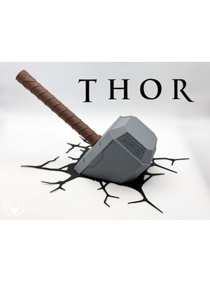 Mjölnir Duvar Dekoru - 3D Baskı Thor Çekici
