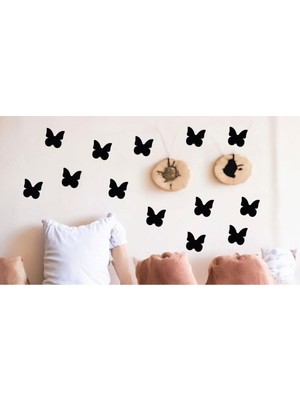 50 Adet Ahşap Kelebek Duvar Dekorasyonu