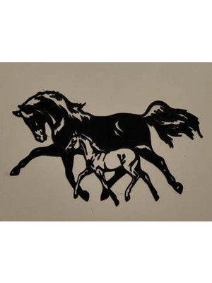 At Silüeti Duvar Dekoru - 3D Baskı Modern Tasarım