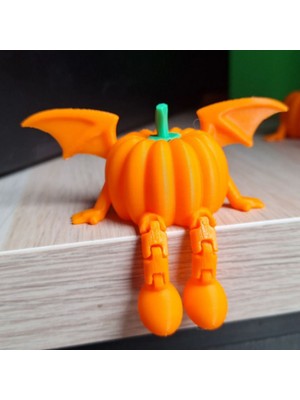 Eşsiz 3D Dekoratif Sanat Eseri-Eklemli Kanatlı Balkabağı