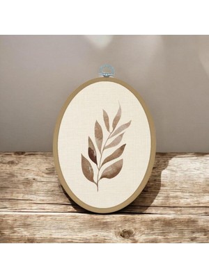 Kuru Yaprak - Elips Pano Kasnak Boyut: 15,50CM x 19CM