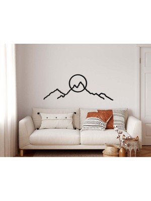 Dağ ve Güneş Metal Dekoru