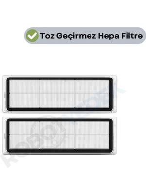 robotyedek Dreame F9 (RVS5-WH0) Uyumlu Perdeli Hepa Filtre 2 Adet