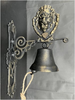 Dekorasyon Aslan Çan Ik Tarz Dökme Demir Prinç Renk Eskitme