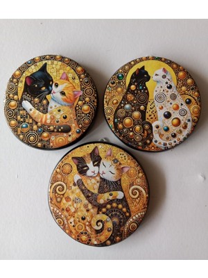 Kediler Temalı 3 Lü Duvar Süsü