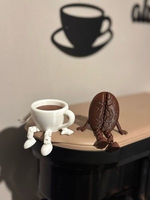 Kahve Köşenizin Yeni Favorisi: Kahve Adam ve Kahve Fincanı Adam Biblo Seti