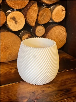 Dekoratif Obje 8 x 8  cm / Saksı,biblo,kalemlik Vs Olarak Kullanılabilir