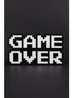 Game Over - 8-Bit - 3 Boyutlu Tabela - 20 cm  x 11.5 cm  x 1.5 cm