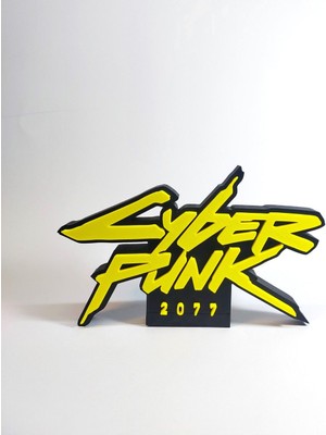 Cyberpunk Oyun Logo Dekor Tabela
