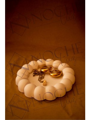 Bubble Dekoratif Beton Tabak, Takı Tabağı, Bardak Altlığı, Organizer
