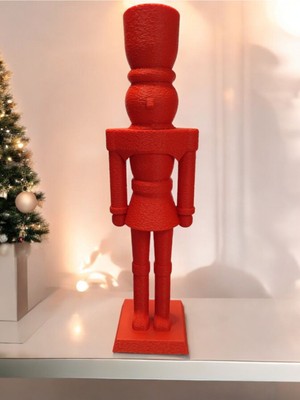 Yılbaşı Süsü Modern Fındıkkıran Nutcracker Dekoratif Obje Kırmızı