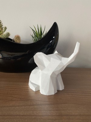 Dekoratif Fil Biblo Bereket Fili Obje 13  cm  Konsol Kitaplık Sehpa Süsü Ev Dekorasyon