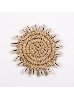 Shell Rafya Bardak Altlığı 13 cm  Dekor