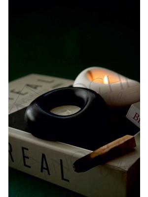 Taş Şeklinde Dekoratif Siyah Tealight