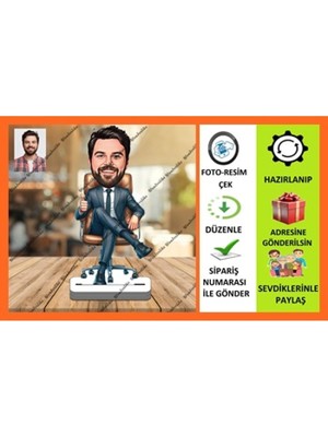 Iş Adamı Ceo Karikatür Biblo,sevgiliye Hediye,doğum Günü Hediye