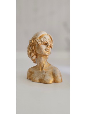 Laurel-Wood Antik Kadın Heykeli (Vernikli-Eskitme)