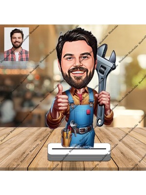 Tesisat-Ustası 3D Ahşap Biblo,sevgiliye Hediye,doğum Günü Hediy