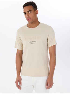 Jack & Jones Bisiklet Yaka Gri Erkek T-Shirt 12288526_JCOBEYOND Tee Ss Crew Neck