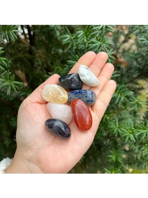 7 Çakra Tamburlanmış Doğal Taş